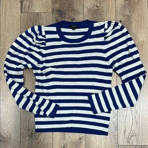 J.Crew Blue and White Striped Sweater